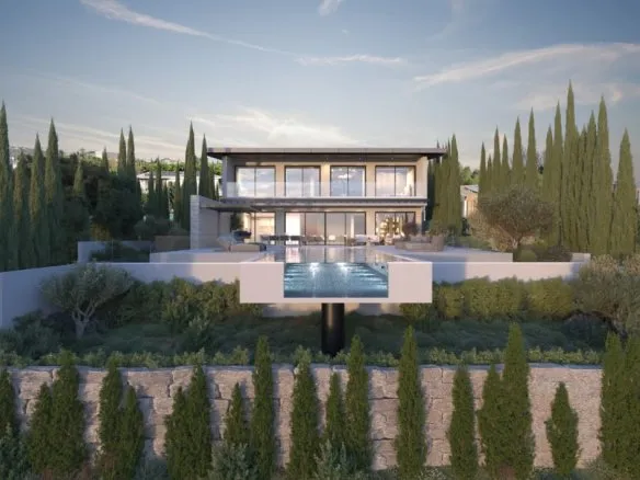 Grand 5-Bedroom Frontline Villa with Infinity Pool and Sea Views in Aphrodite Hills, Paphos