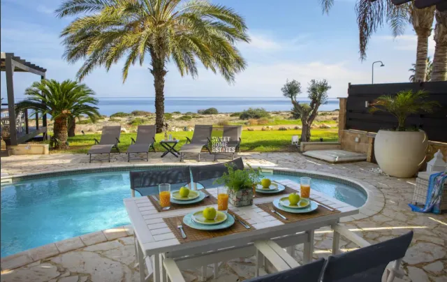 Elegant Coastal Seafront Villa in Protaras, Famagusta